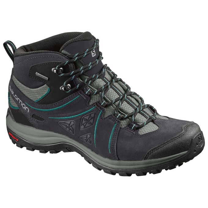 Salomon Singapore Womens Hiking Shoes - ELLIPSE 2 MID LTR GTX® W Black | 37860-QWNB